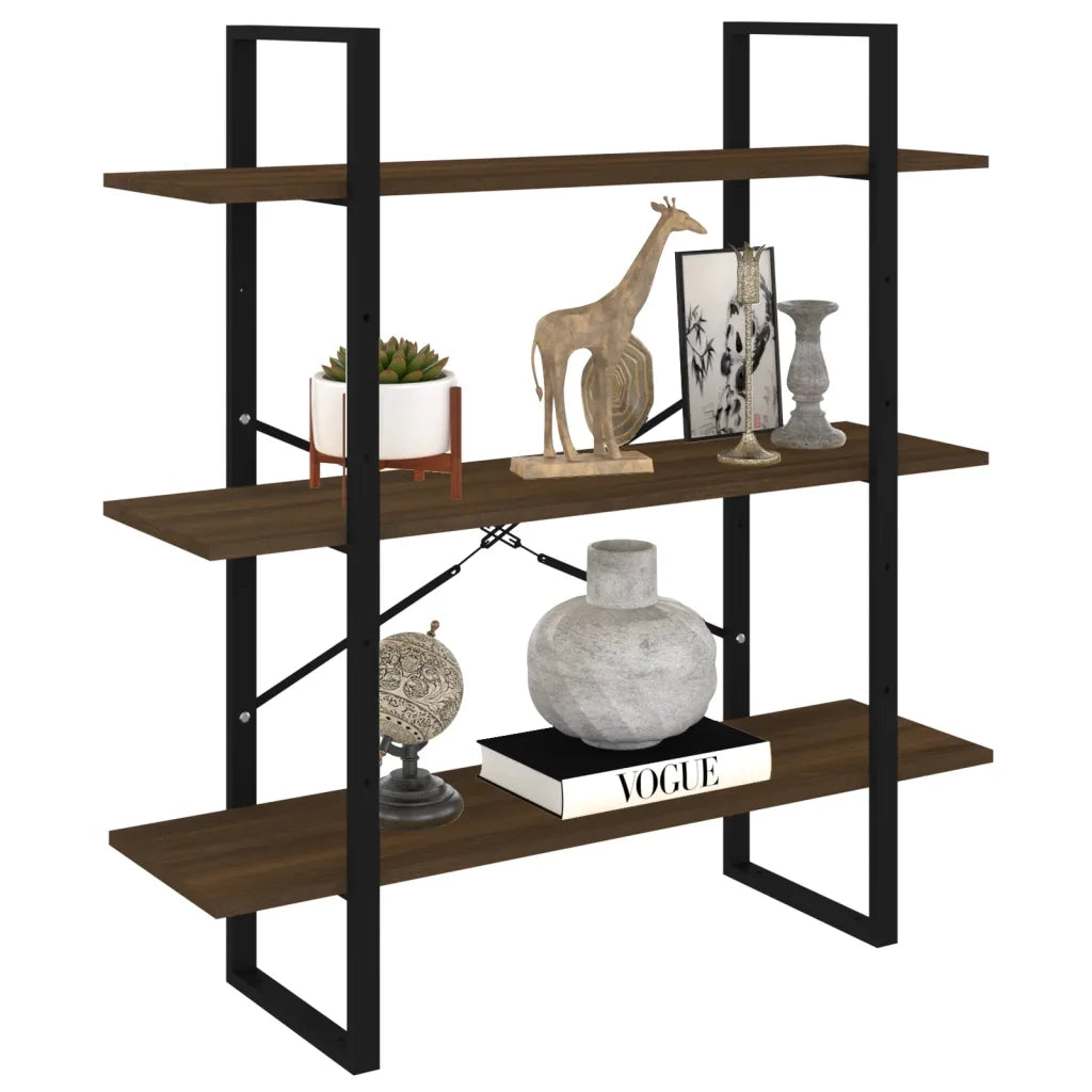 Libreria Rovere Marrone 100x30x105 cm in Legno Multistrato 821323