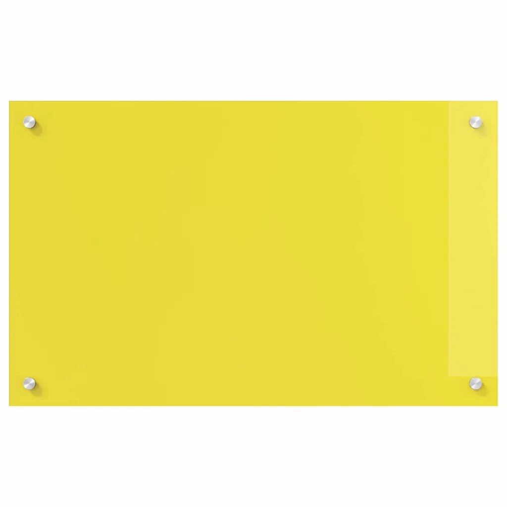 Schienale da cucina 2 pcs Giallo 80 x 50 cm vetro temperato 3415474