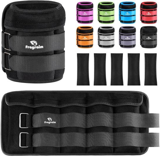 Verstelbare Gewichten da 1-10 kg - Peso da 1-10 kg - Paio con Peso Removibile - Adatto per Jogging/Aerobica - Fisioterapia/Allenamento con Resistenza - Prestazioni Migliorate - Vestiti da Peso