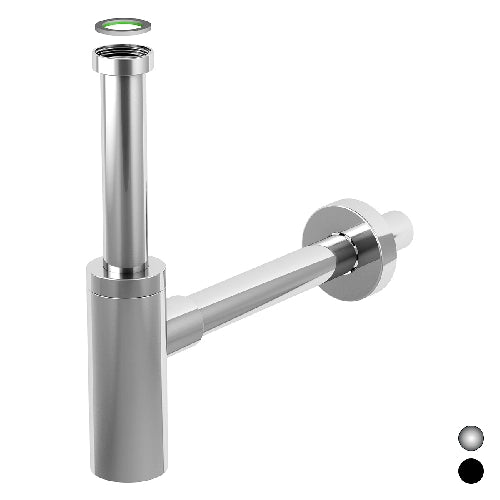 SIFONE D'ARREDO PER LAVABO INOX MATER- 11/4 x 32 Finitura cromata- BONOM- pezzi 1