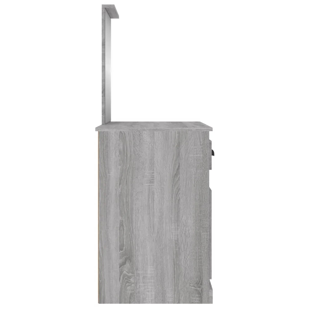 Toletta con specchio 90 x 50 x 132,5 cm legno ingegnerizzato grigio 02_0006311