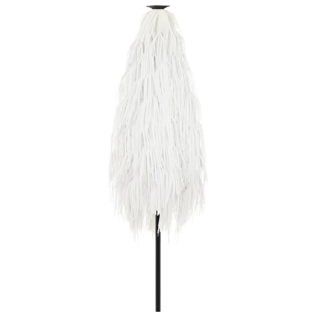 Ombrellone da giardino quadrato con palo in acciaio 223 x 223 x 213 cm protezione UV uso esterno finitura bianca 02_0056395