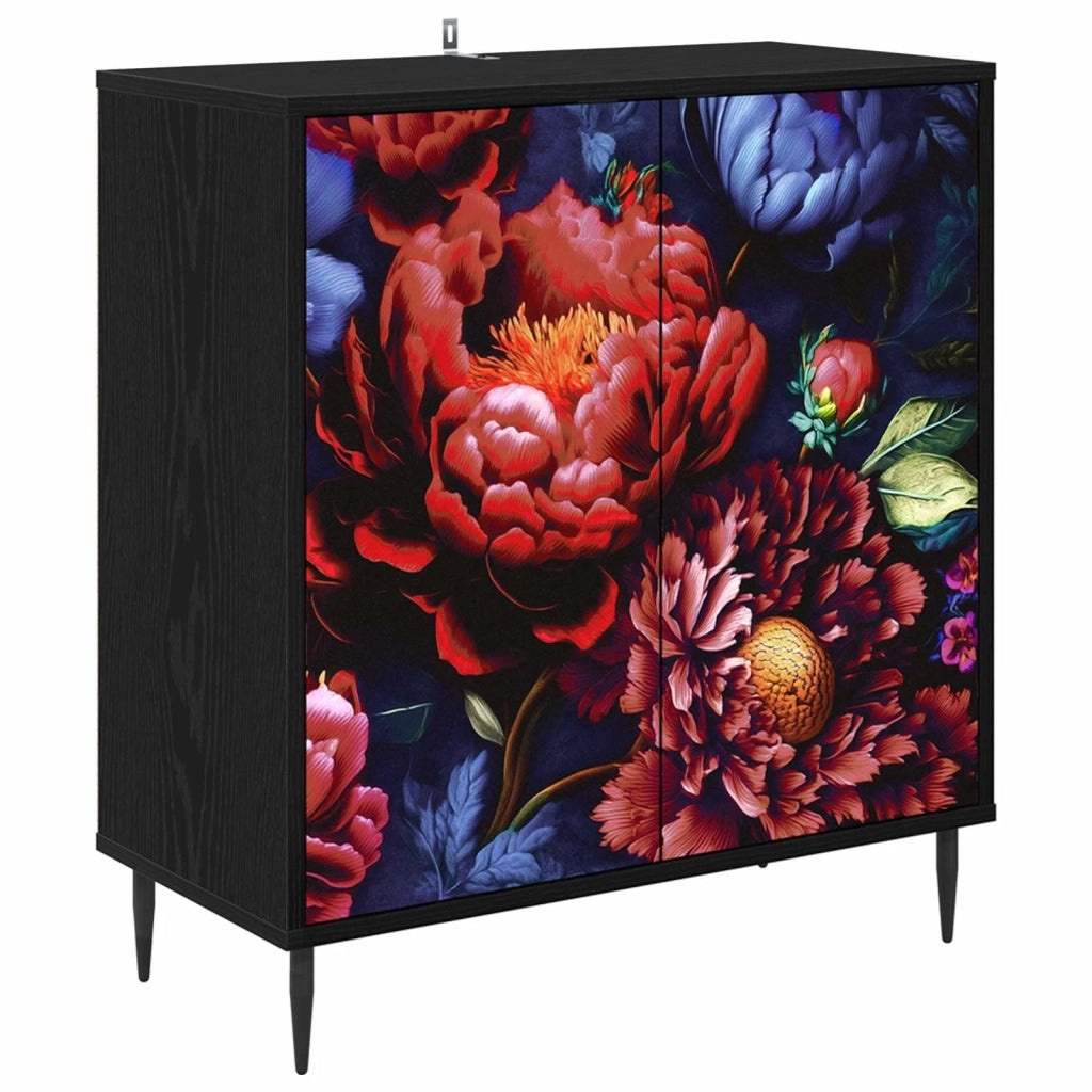 Credenza KIEL Rovere Nero 69 x 33 x 76 cm Legno ingegnerizzato 8006943