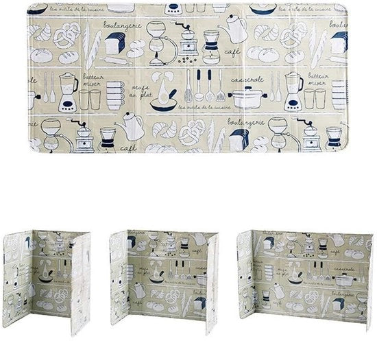 Spatdeksel 30 cm - 3 Pannelli Flessibili - Ripiegabile - Utensili da Cucina - Protezione contro il Grasso - Adatto per la Cucina - Protezione per Spatole