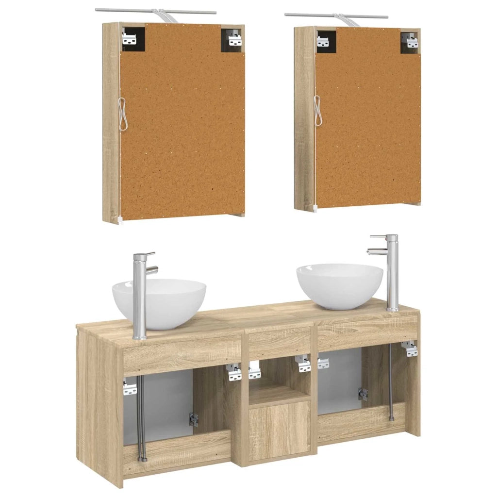 Set di Armadi da Bagno 5 pcs Rovere Sonoma 50 x 14,5 x 70 cm 3406353
