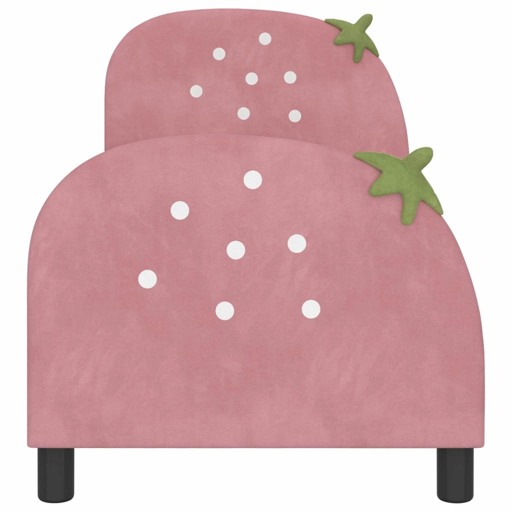 Struttura letto per bambini con testata Rosa 70 x 140 cm