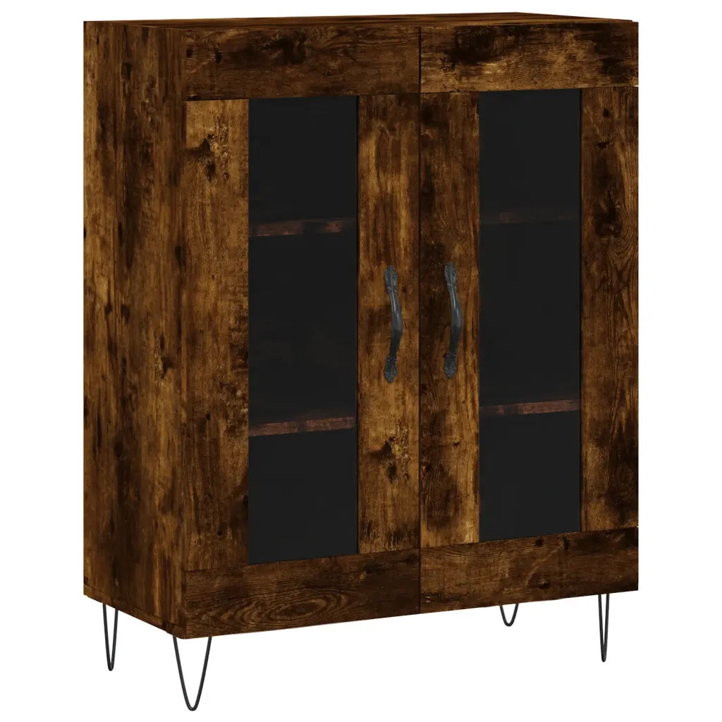 vidaXL Credenza Rovere Fumo  69,5x34x180 cm in Legno Multistrato