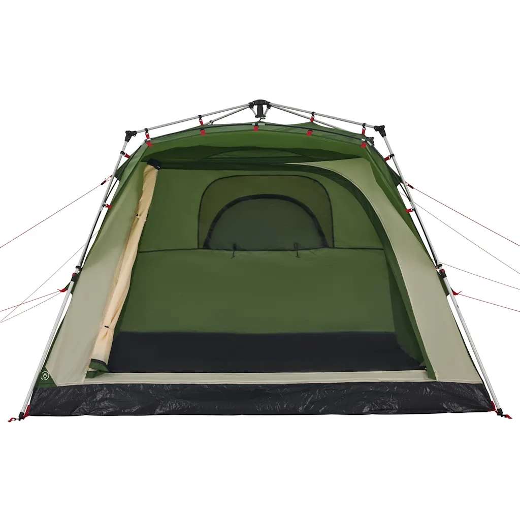 Tenda da Campeggio Cabina 4 Persone-Tenda per Escursionismo Verde a Rilascio Rapido 564069