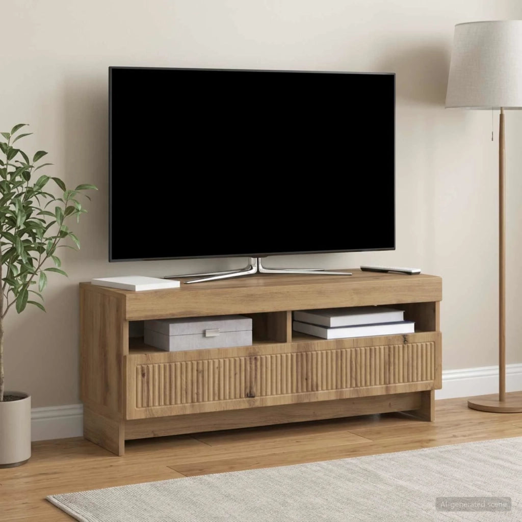 Mobile TV LED Rovere Artigianale Legno ingegnerizzato 896114