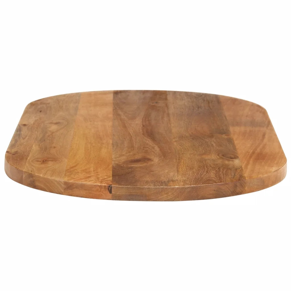 Piano Tavolo 100x50x3,8 cm Ovale in Legno Massello di Mango