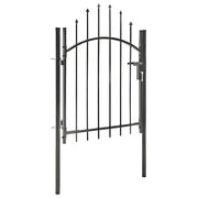 Cancello da Giardino Woerden in Acciaio 1x1 m Nero 143058