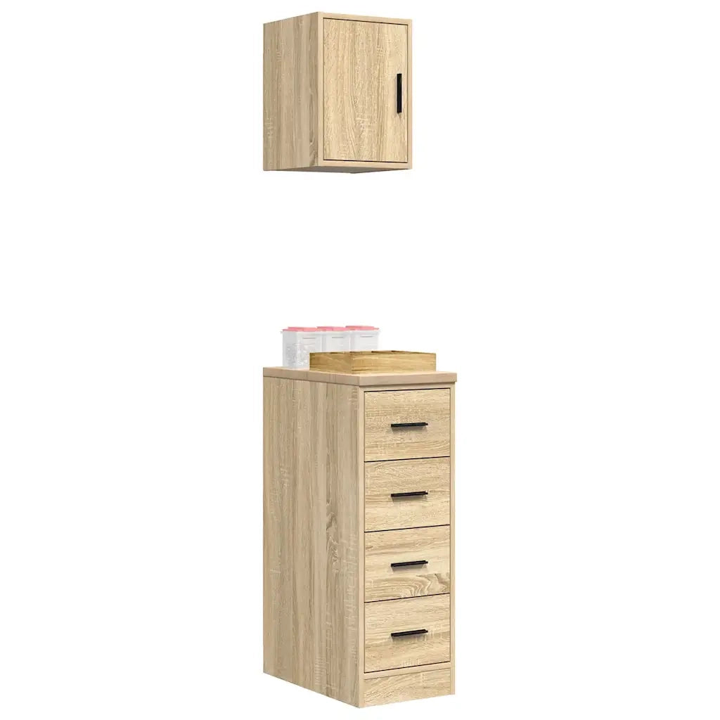 Armadi da Garage 2 pz Rovere Sonoma in Legno Multistrato 3328316