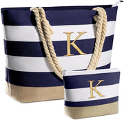 Borsa da viaggio personalizzata per donne - Zaino per il mare con tasca impermeabile, regalo di compleanno personalizzato per donne, madri, amiche, omaggi femminili, blu