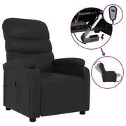 Poltrona Elettrica Reclinabile Nera in Similpelle cod mxl 9107