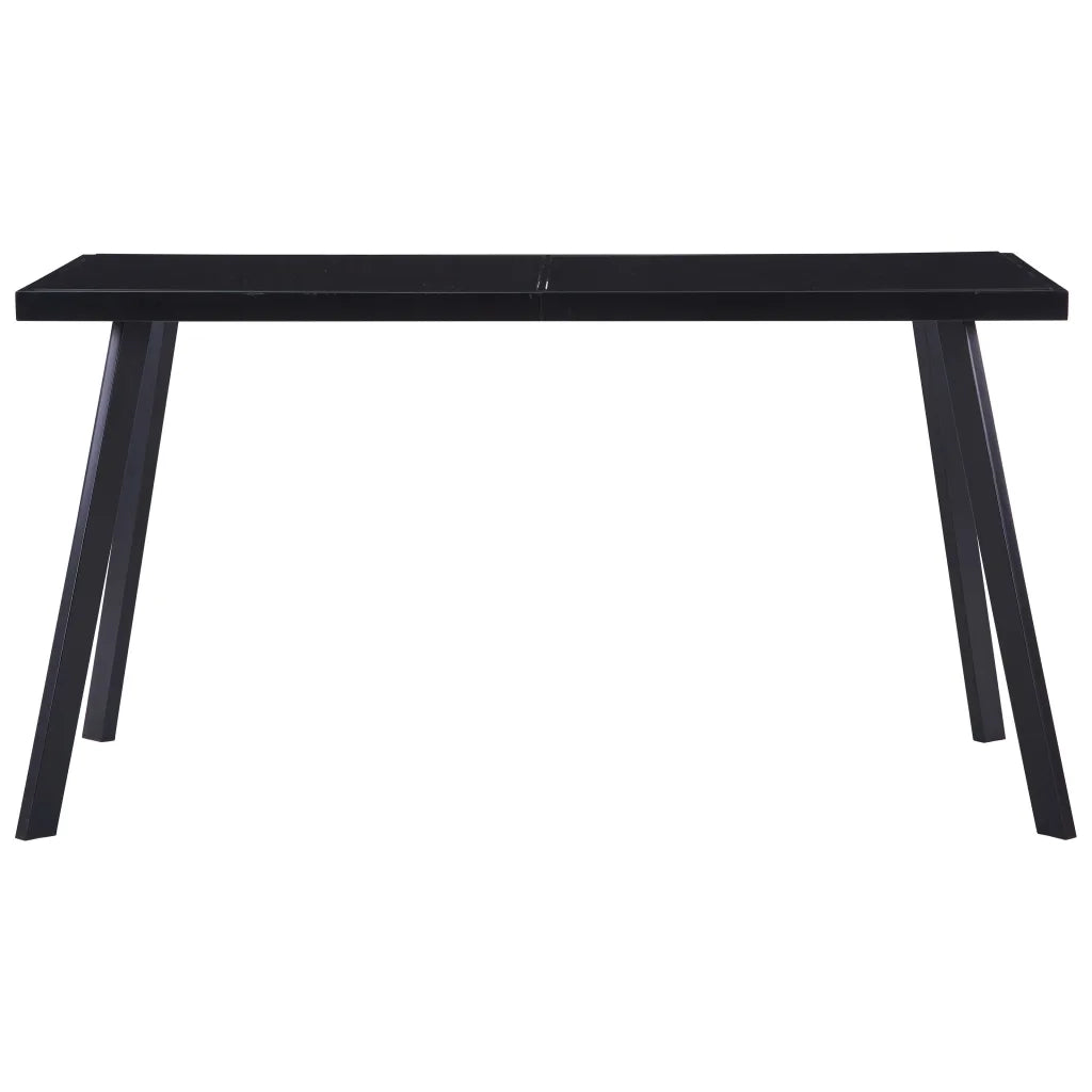 Tavolo da Pranzo Nero 140x70x75 cm in Vetro Temperatocod mxl 81000