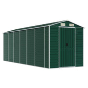 Casetta da giardino cabina ripostiglio casetta da esterno robusta casetta per attrezzi 191 x 555 x 198 cm acciaio zincato verde 02_0022352