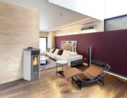 1pz stufa pellet kw 10,1 king 12 round bianco cod:ferx.93060