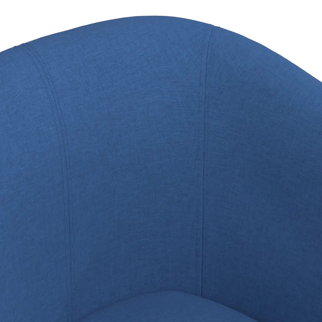Divano Sedia-Poltrona Cabriolet con Poggiapiedi Blu in Tessuto