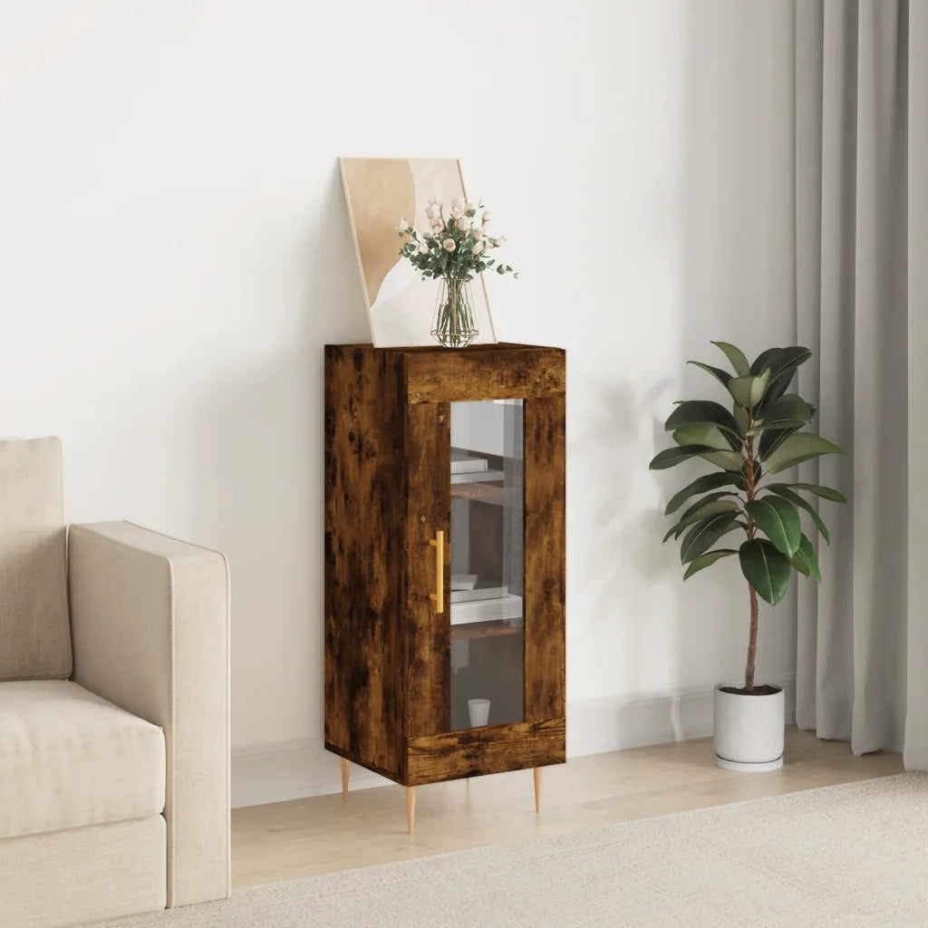 Credenza Rovere Fumo 34,5x34x90 cm in Legno Multistrato 828785