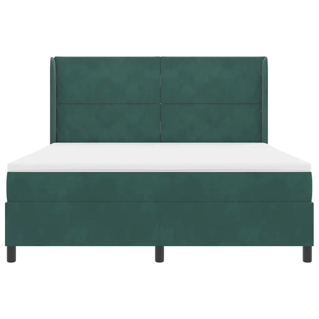 Letto a molle con testiera Verde Scuro 180 x 200 cm Velluto 3342077