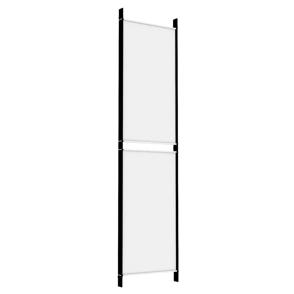 Divisorio Ambienti | Divider per stanze | Paravento a 4 Pannelli Bianco 200x200 cm Tessuto