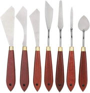 Set di pennelli a palette per pannelli - 7 pezzi - Maniglie in legno