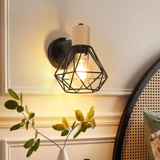 Lampada da parete retro per interni, 1 pezzo; Lampada da parete moderna 360° rotativa, lampada da parete metallica E27 (lampata non inclusa).