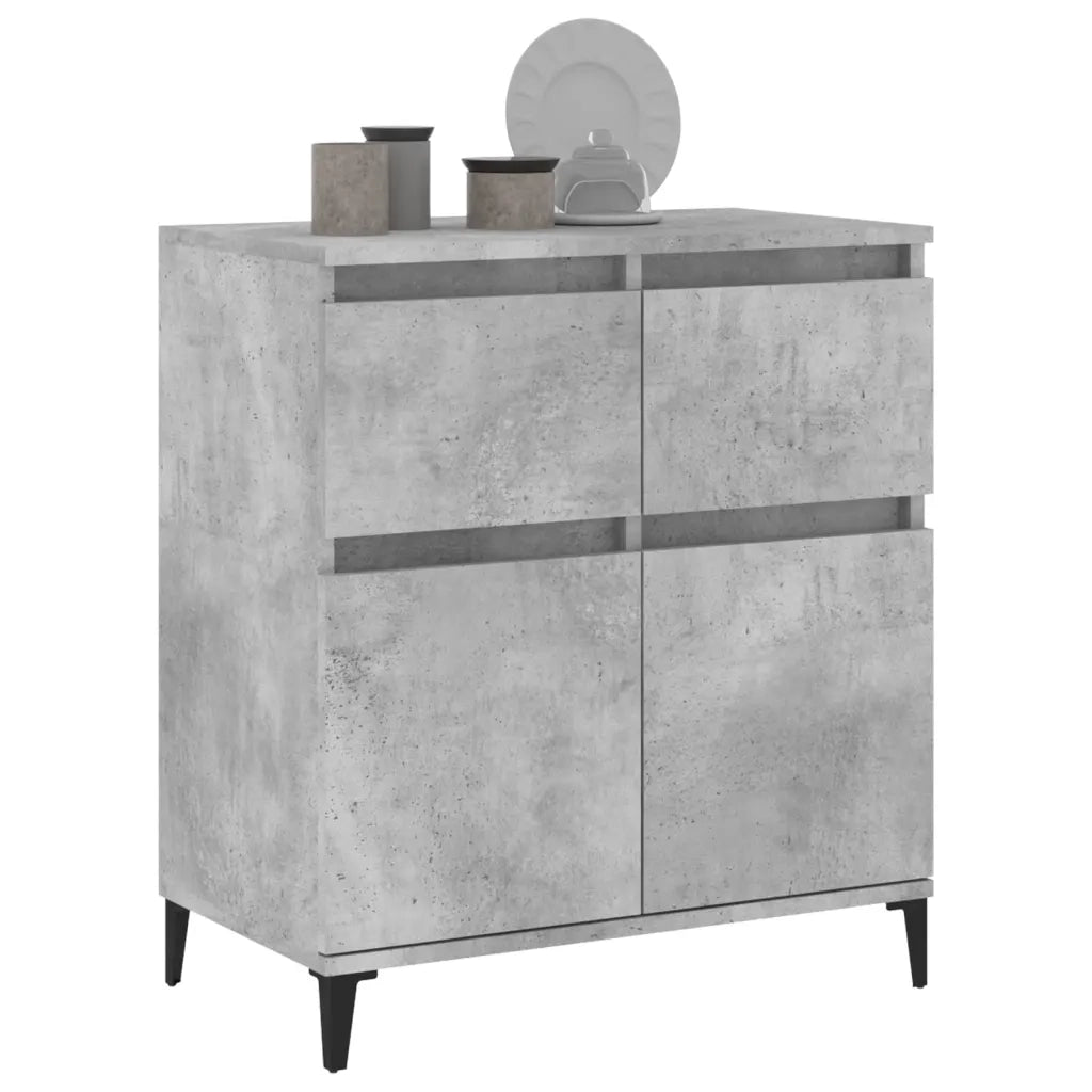 Credenza Grigio Cemento 60x35x70 cm in Legno Multistrato 819688