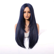 26 pollici capelli donker blu lunghi per donna | strutturati, termoresistenti, regolabili | ideali per cosplay quotidiano a feste