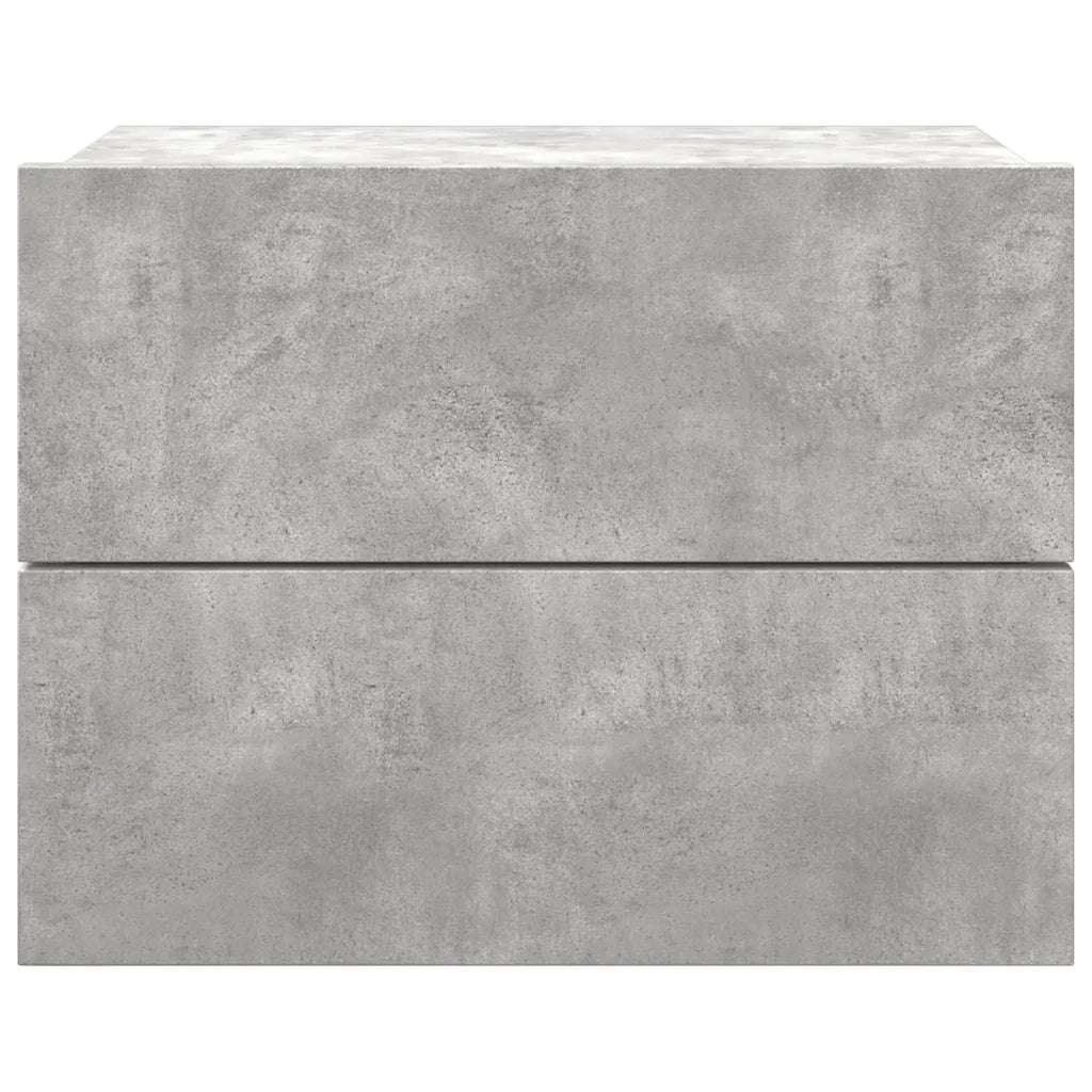 Comodino | Armadio da Notte | Mobiletto da notte Grigio Cemento 40x30x30 cm in Legno Multistrato