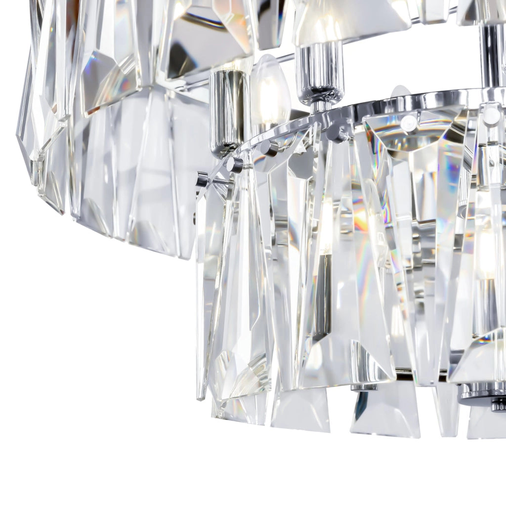 Maytoni lampadario contemporaneo Puntes 12 luci E14 cromo metallo cristalli