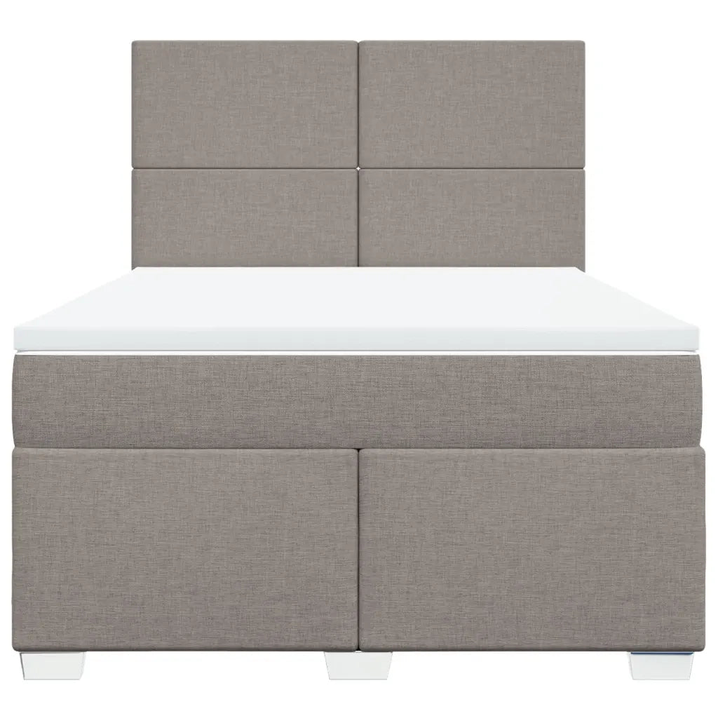 Giroletto a Molle con Materasso Tortora 160x200 cm in Tessuto 3290536