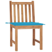 Sedie da Giardino 2 pz | Sedie da Esterno con Cuscini in Legno Massello di Teak