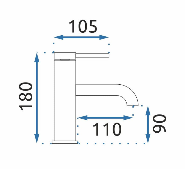 Rubinetto Da Lavabo Rea Spot Gold Low