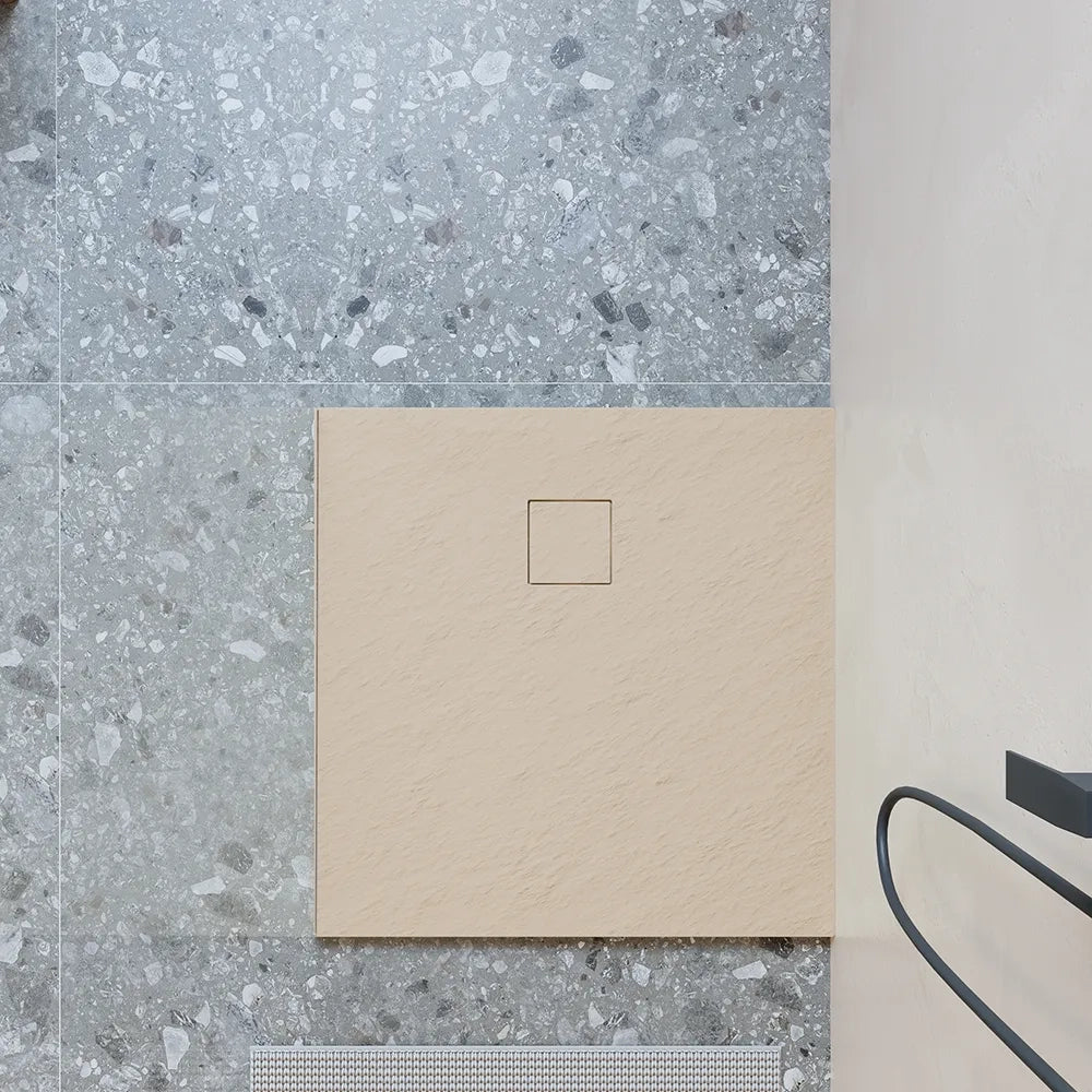 Piatto doccia 90x90 cm colore avorio effetto pietra | Samos