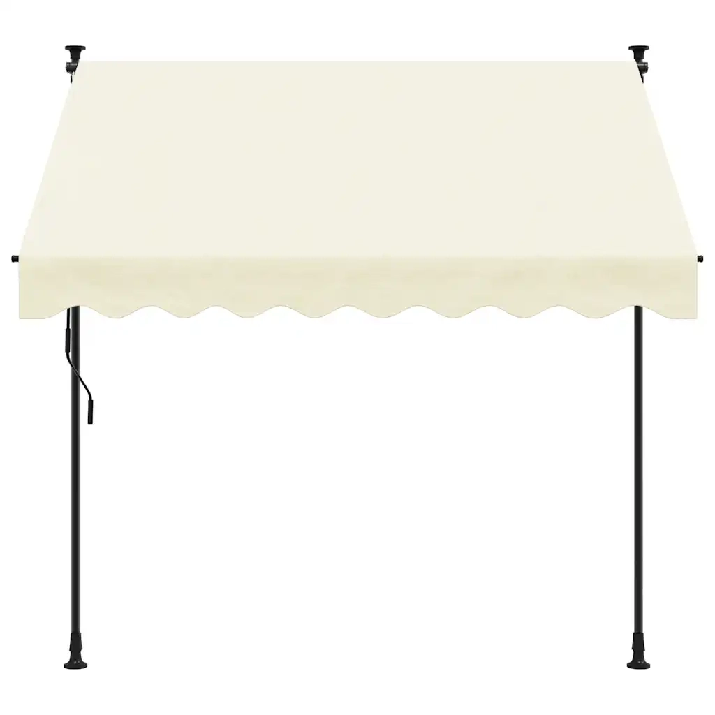 Tenda da Sole Retrattile Crema 250x150 cm in Tessuto e Acciaio