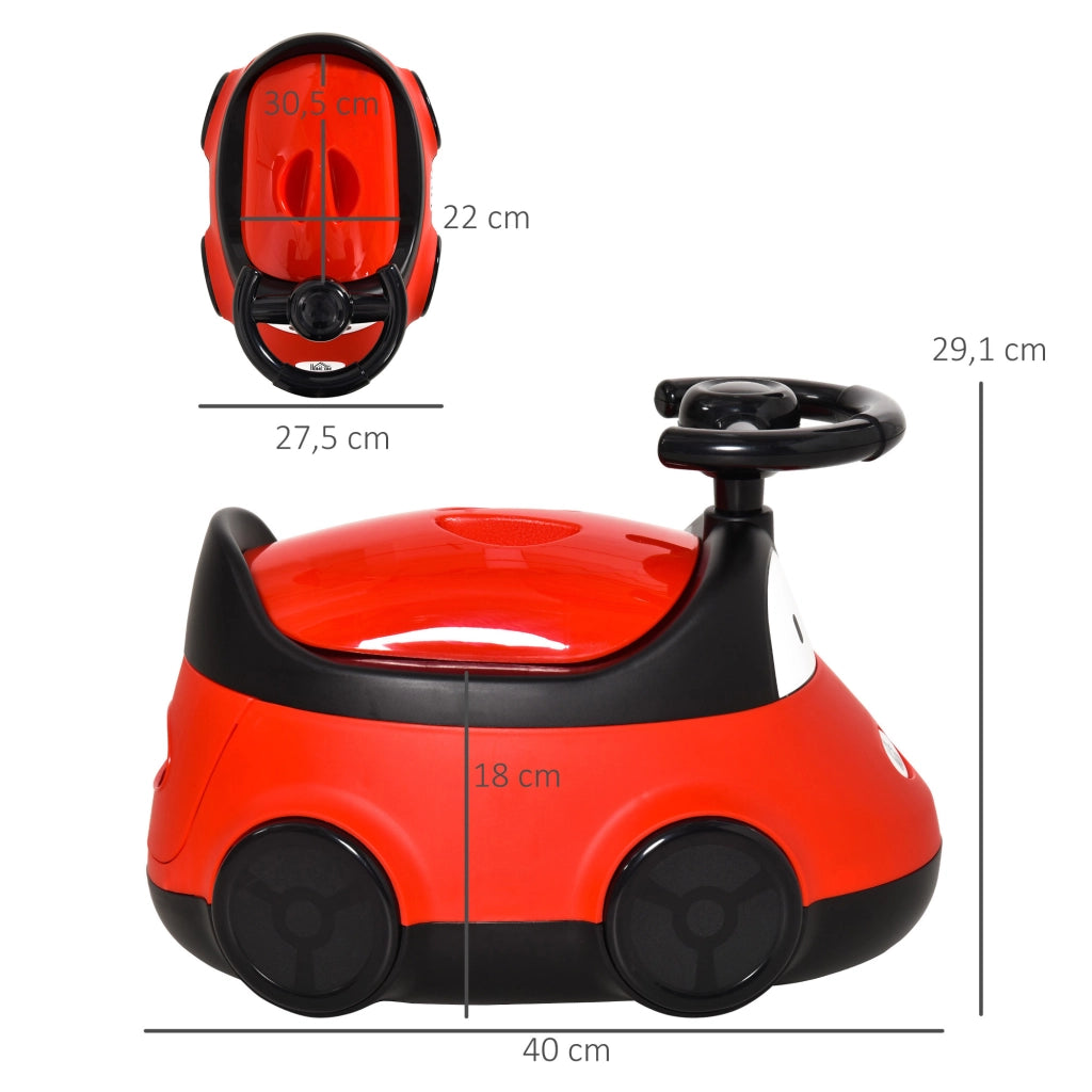 Orinalino per Bambini Forma Auto ¨C zephmum ¨C Rosso 40x27.5x29.1 cm