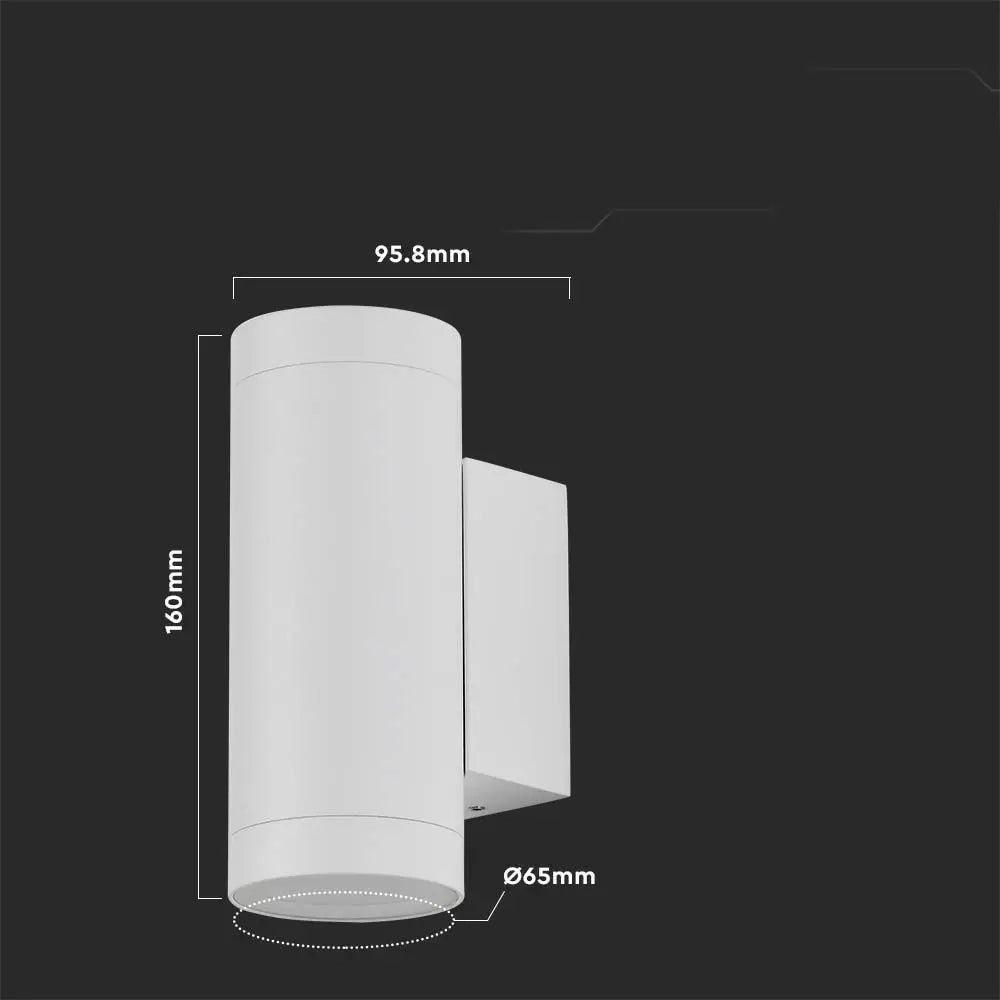 Applique esterna up/down 2xGU10 bianca IP54 V-TAC VT-11015