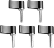 Set di 5 viti regolabili per attacco di obiettivo per apparecchiature fotografiche (nero) con M5 17mm dente di sega maschio