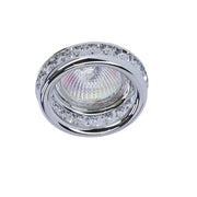 Faretto da incasso cromato rotondo cristallo 1xMR16 Candellux