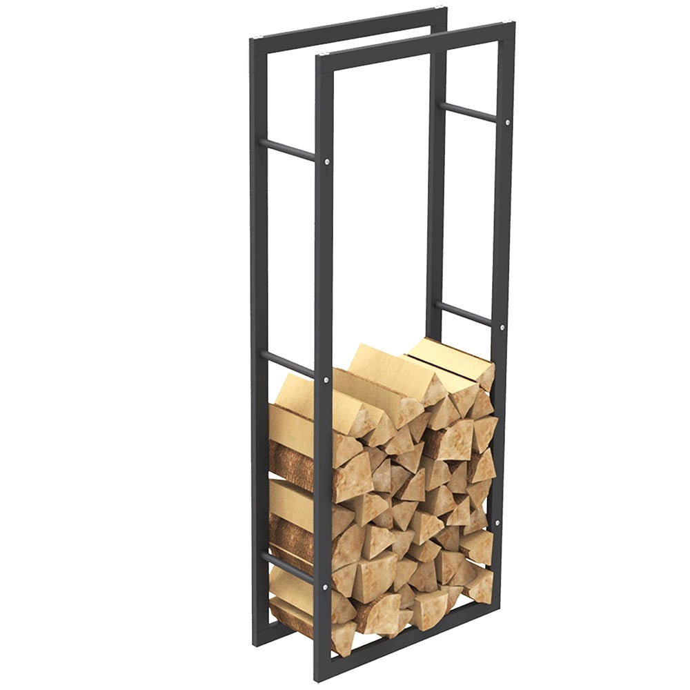 Portalegna Supporto Metallo Porta Legna Interno Legnaia Camino Stufa 150x60x25cm
