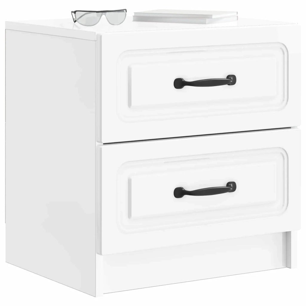 Armadio da Notte con cassetto Bianco Lucido 43 x 34,5 x 44,5 cm 895683
