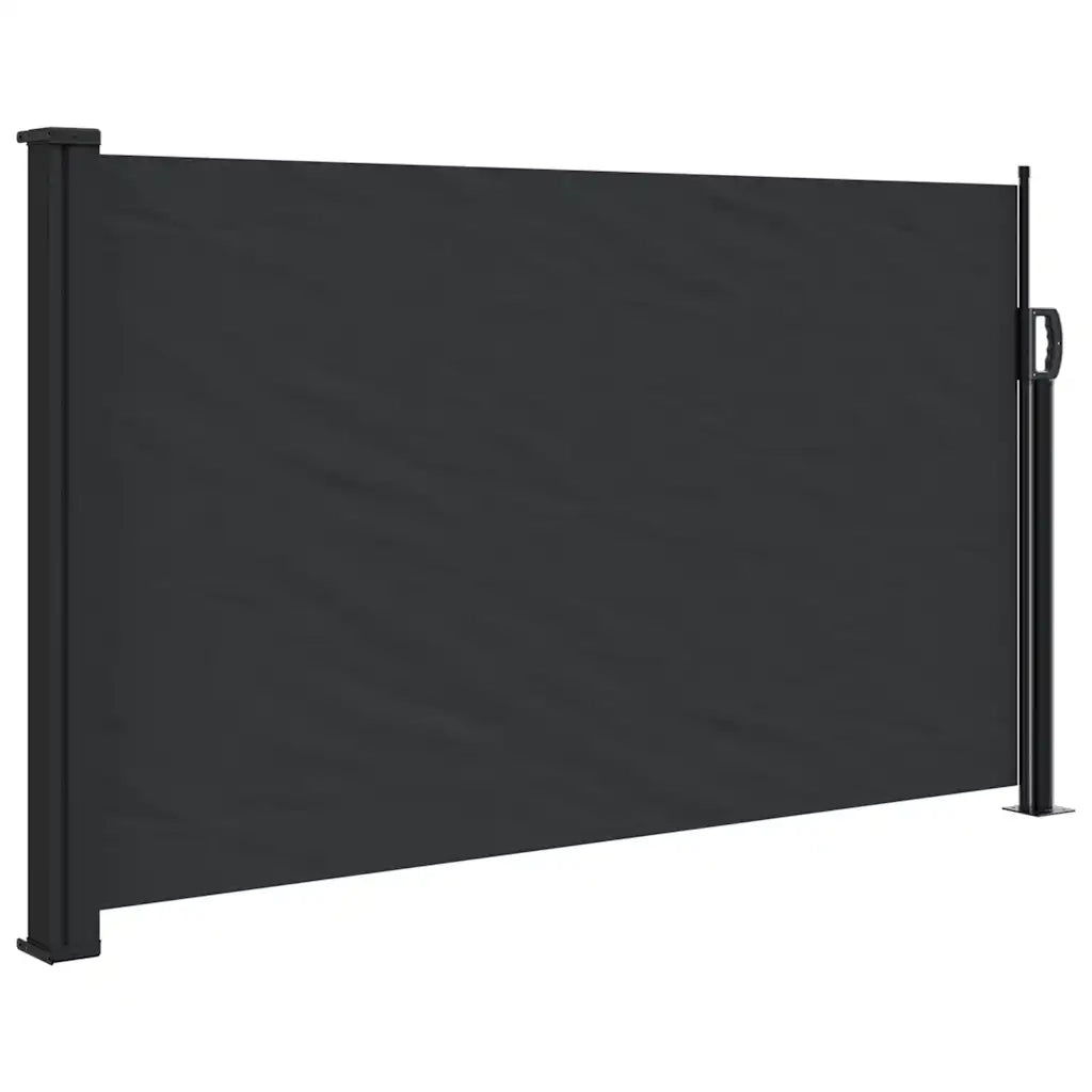 Tenda da Sole Laterale Retrattile-Tenda parasole per balcone per giardino Nera 120x500 cm