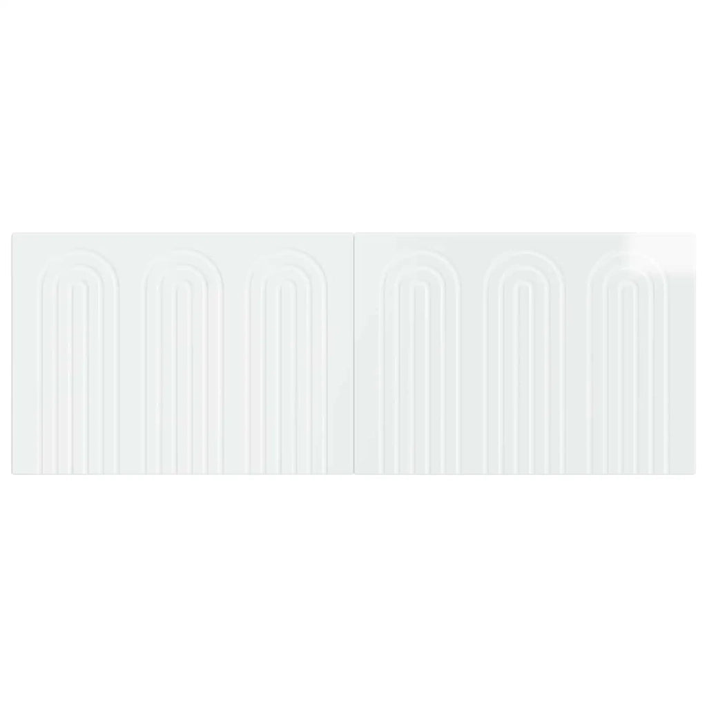 Testiera da Muro ALKMAAR Bianco Lucido Legno ingegnerizzato 896299