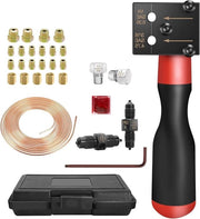Set per autoremleidingi, felsappareto per SAE flaringen, felsappareto a doppia testa, diametro 4,75 mm remleiding, diametro 6,35 mm remleiding, diametro 7,62 mm remleiding, 16 connessioni, 5 connettori