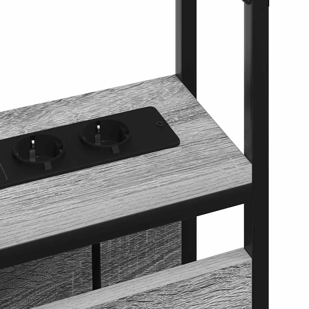 vidaXL Testata contenitore Grigio sonoma 75 cm Legno multistrato