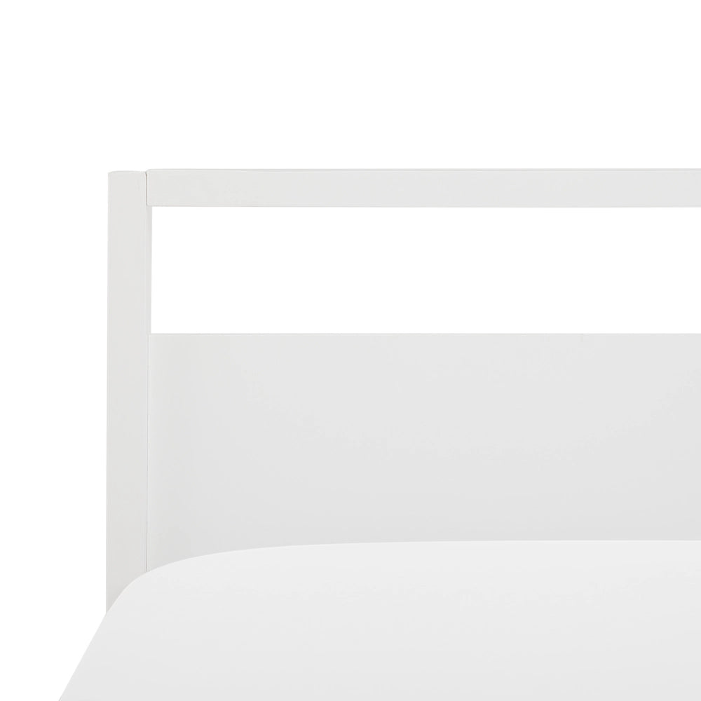 Letto in Legno di Pino Bianco a Doghe Design Minimalista 180 x 200 cm stile scandinavo retrò