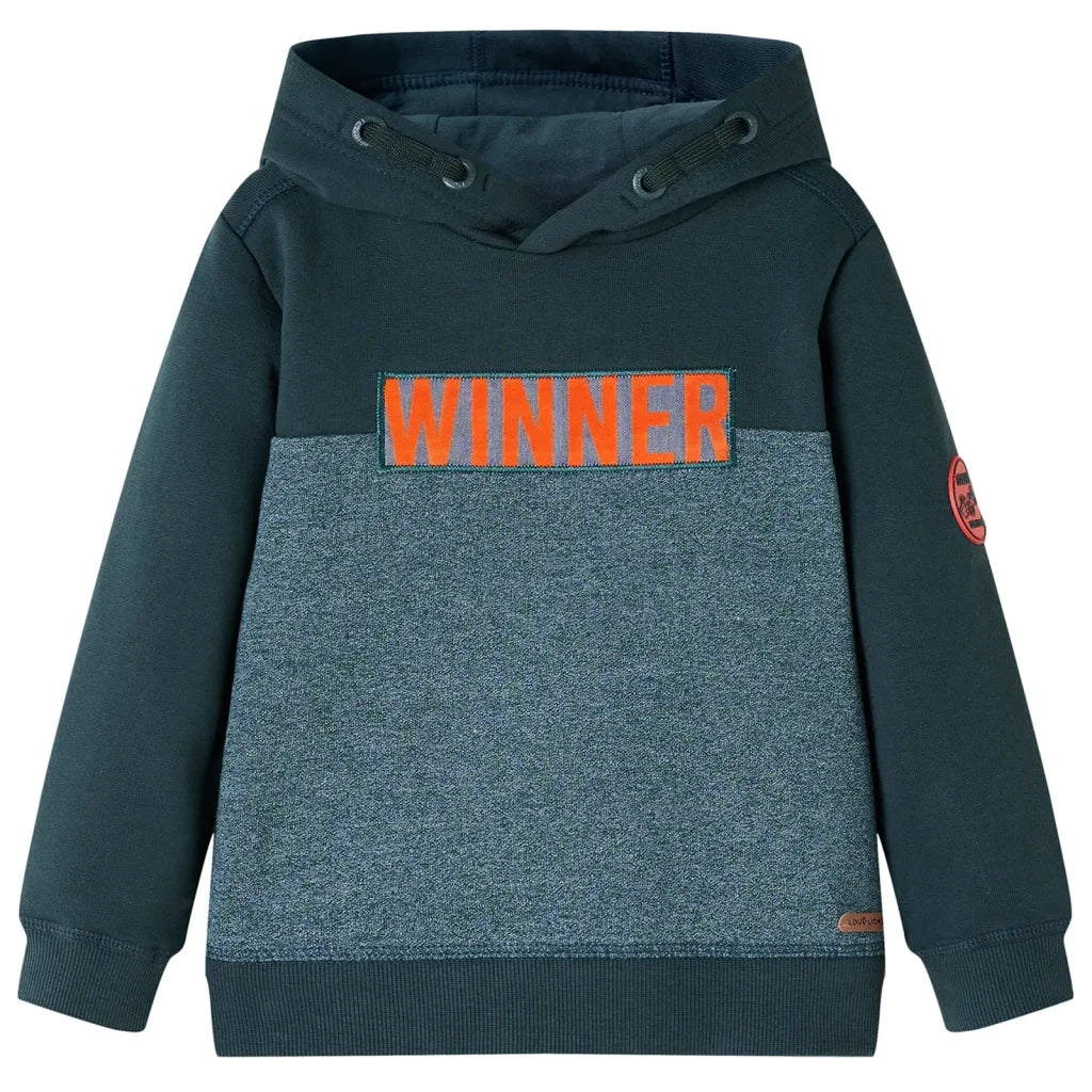 Felpa con Cappuccio per Bambini Verde Scuro 116cod mxl 93300