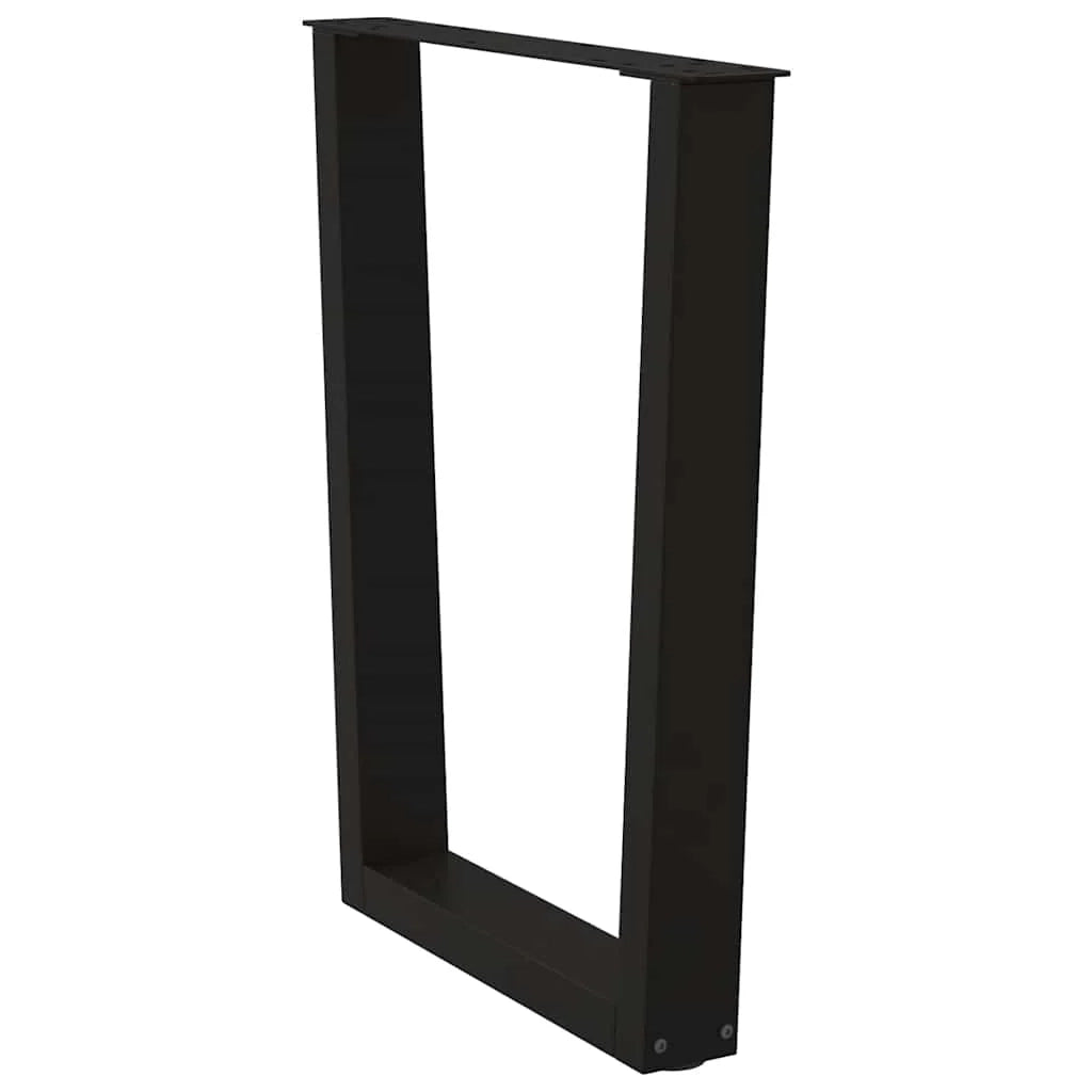 Set di 3 gambe geometriche per tavolo da pranzo 70 x 73 cm con piedini regolabili stile moderno acciaio nero 02_0056946