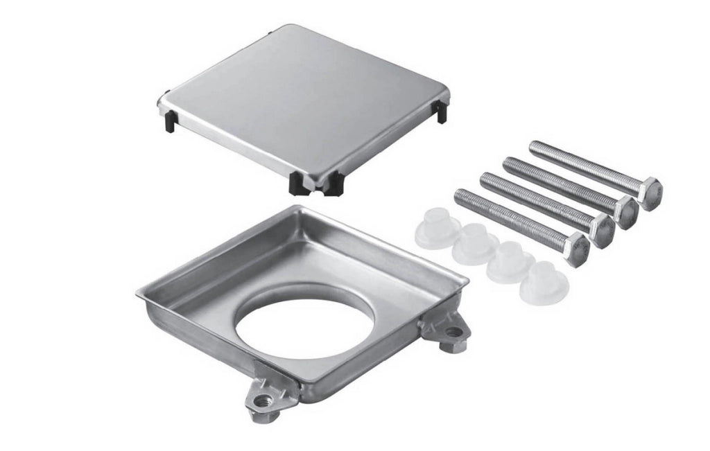 GRIGLIA DA PAVIMENTO IN ACCIAIO INOX DOUBLE-FACE- 100 x 100 mm- BONOM- pezzi 1